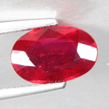 2.37Cts Natural Excellent Red Color African Ruby Oval Shape Loose Gemstone
