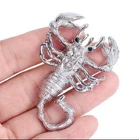 CAR MOTORCYCLE DECAL SILVER Scorpion BADGE DECORATION BADGE