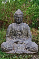 Buddha Skulptur Steinguss Teich Frostfest Figuren Buddhas Deko Apl-Sb7-080Af