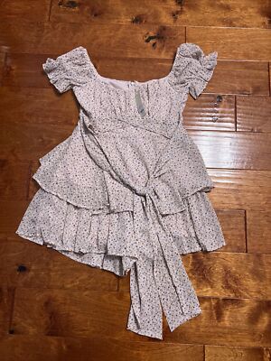Francesca's Blue Rain Zenni Floral Romper Size Small Boutique NWT $60 Fast Ship