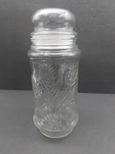Vtg Planters Mr Peanut 1982 Glass Anchor Hocking Canister With Wheat Design MINT