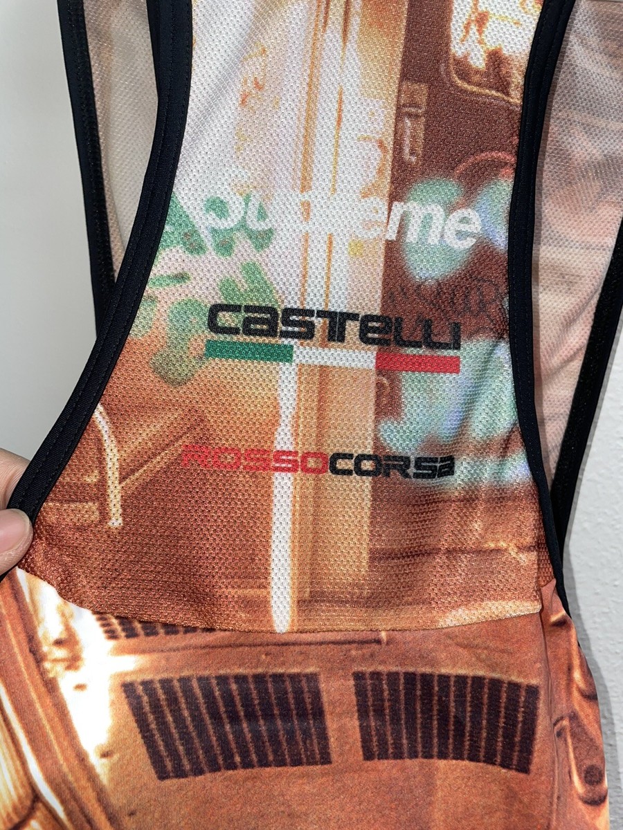Supreme X Castelli Cycling Bib Biking Shorts Tee Jersey Box