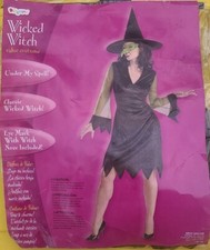 Disguise Wicked Witch Dress with Hat Size 12-14