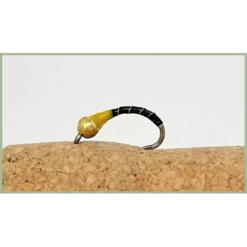 3 PACK BARBLESS Okey Dokey Buzzers, black & yellow goldhead, mixed 10/12 Trout - Picture 1 of 1