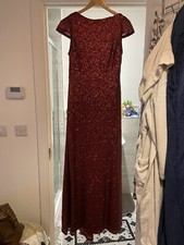 Beautiful Red Sequin Black Tie/Prom Dress 16 