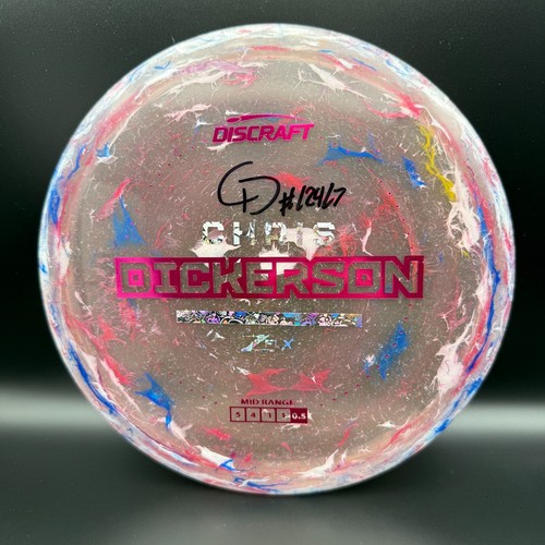 Autographed Chris Dickerson Signed Buzzz Jawbreaker Z FLX Discraft Midrange Disc