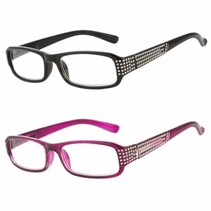 black rhinestone reading glasses
