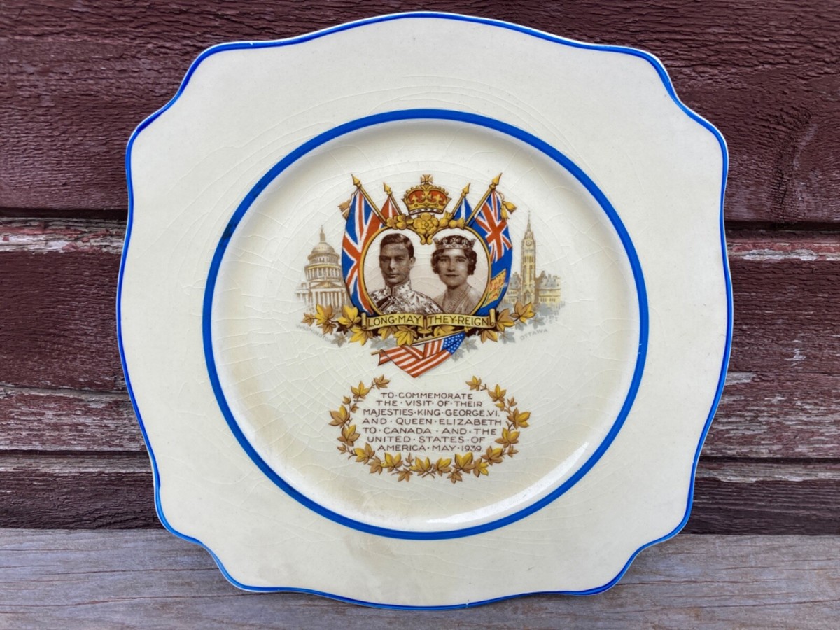 VTG 1939 King George VI Queen Elizabeth Canada Visit China Plate