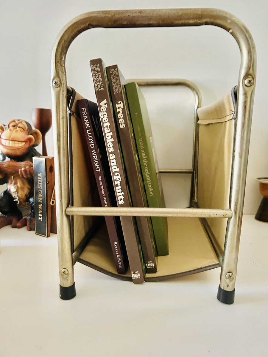 VINTAGE 1970S FABRIC & BRASS “MAGAZINES” RACK | eBay