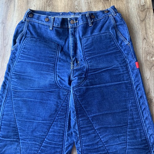 Vintage GWG Red Strap Jeans Work Pants Fire Resistant 35 X 30 Denim - Picture 2 of 11