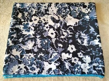 Scarf Scarves Oblong Neckerchief Wild Rag Western Bandana black white gy w/turqu