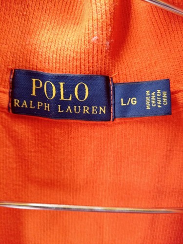 Polo Ralph Lauren Men’s Pullover Quarter Zip 100% Cotton Orange Size Large - Picture 6 of 8