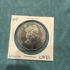 1998 Australia 50 Cents Bass Flinders Commemorative Lustrous KM 364 double rim