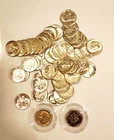 1964 D Roosevelt Dimes 50 Brilliant Uncirculated 90% Silver 2 End Of Roll Toners