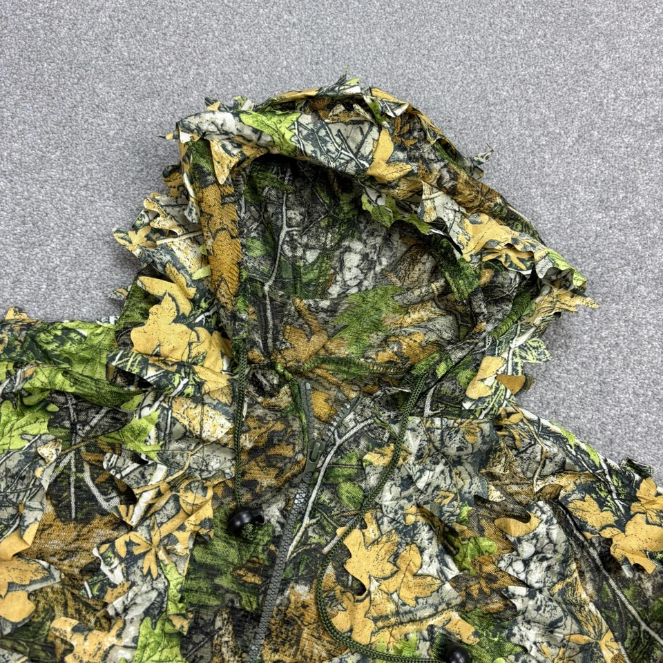 RealTree Jacket Womens Large Brown Workwear Camo Hunting Ghillie Hood Lady - Image 3 of 4