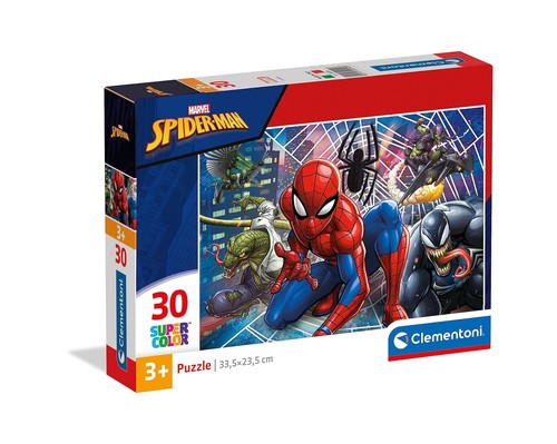 Clementoni 20250 Supercolor Spiderman – Puzzle 30 Teile ab 3 Jahren ...