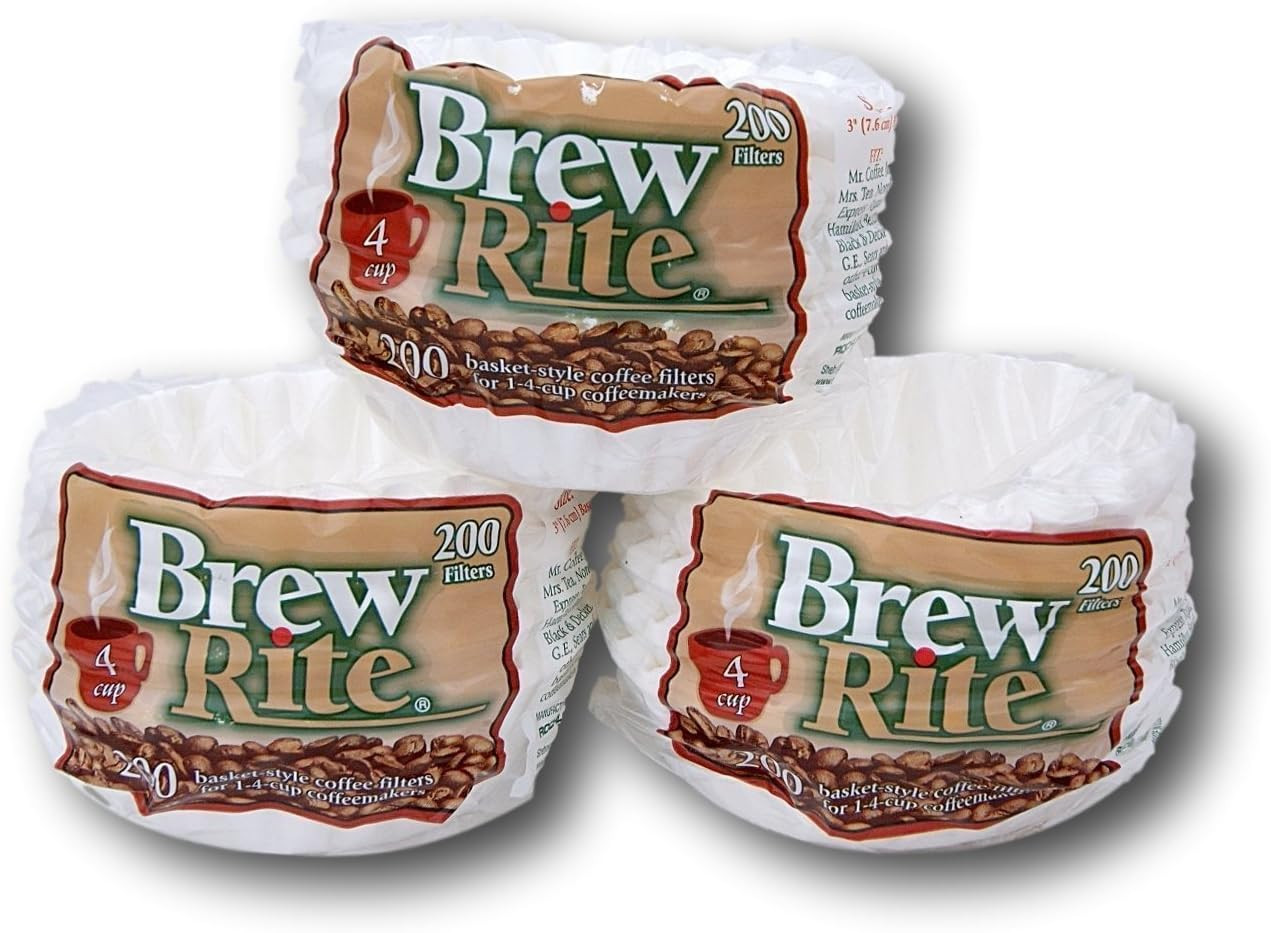 4 Cup Coffee Basket Disposable Filters - 600 Ct