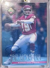 Joe Montana 1994 Classic Pro Line Live Limited Edition, Blue Ink Auto, # 358/820