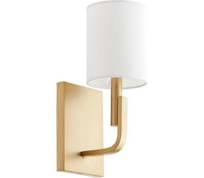 Quorum Lighting 5210-1-80 Tempo Wall Light, 1-Light 60 Watts, Aged Brass