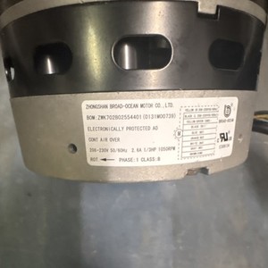 Broad-Ocean HVAC Motor 208-230V 2.6A ZWK702B02554401 Electronically Protected