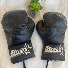 Strack Black Boxing Gloves with Lace-Up Wrist