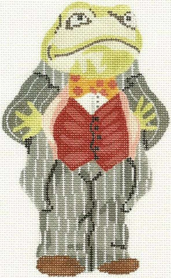 Needlepoint Handpainted Mr Toad Silver Needle 4x7 - Image 3 of 4