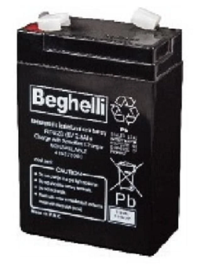 Beghelli PB 6V 2.8AH CABLE 5023 ricambio per lampade di emergenza beghelli 8799