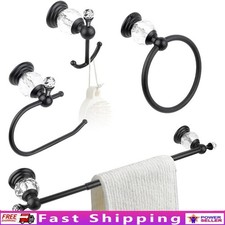 Luxury Bathroom Hardware Set Adjustable Towel Bar Toilet Paper Holder Coat Hooks