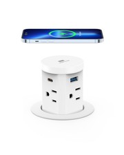 2.4" Pop Up Outlet with 30W USB-C, Haiaoyyds Recessed Power Strip w... Fast Ship