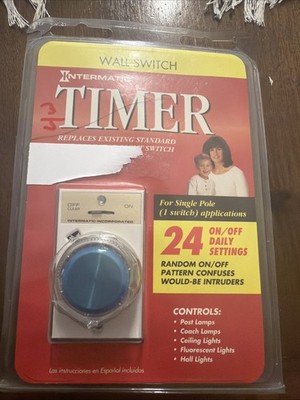 Intermatic EJ341C  Timer Wall Switch 24 Hour ON OFF Security NOS Sealed