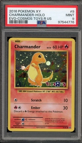 Pokemon Charmander Toys R Us XY Evolutions Cosmos Holo #91 PSA 9 Mint