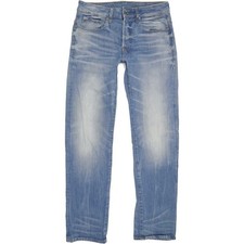 G-Star 3301  Herren Blau Straight Regular Stretch Jeans W29 L31 (81844)