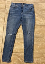 Levi  s 710 Super Skinny Jeans Womens W31 L30 Blue Denim Mid Rise Stretch Zip Fly