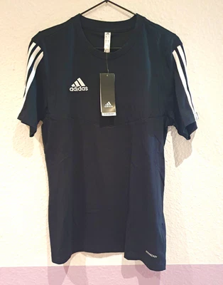 adidas AEROREADY Herren T-Shirt atmungsaktiv Rundhals Kurzarm S schwarz/weiß - Bild 1 von 2