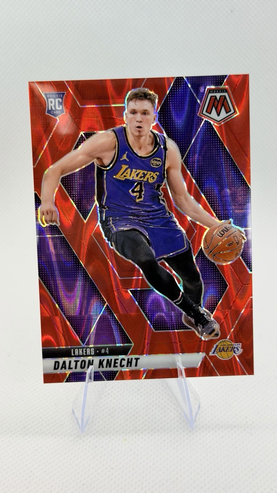 2024-25 Panini Mosaic NBA Dalton Knecht Red Seismic /299 #238 Lakers