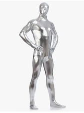 Metallic Spandex Bodysuit Shiny Catsuit Mens Zentai Full Body Suit Outfit XL