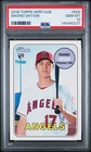 2018 TOPPS HERITAGE 600 SHOHEI OHTANI GEM MINT RC DODGERS PSA 10 0237