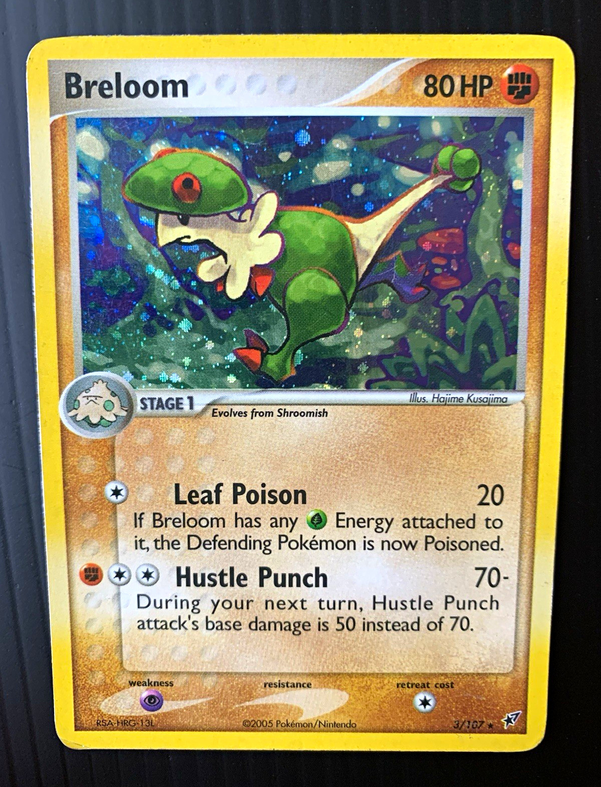 Pokemon TCG Breloom 3/107 EX Deoxys Holo Rare Holo English 2005 HP 80