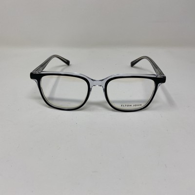 #ad ELTON JOHN EYEWEAR STANLEY 1 BLACK CRYSTAL 51 18 145 FLEX HINGE 111T $95.00