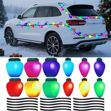 Outus 40 Pcs Christmas Car Magnets Decor Bulk Lights Car Refrigerator Stickers X
