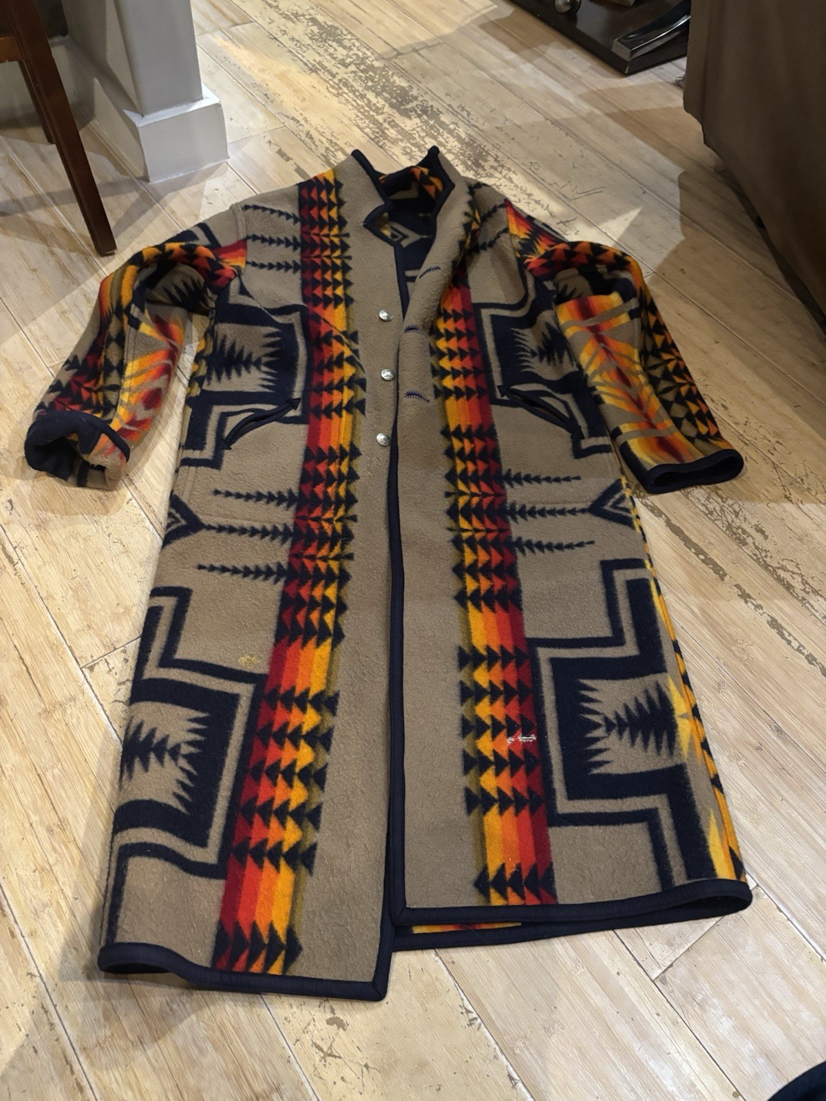PENDLETON ? NAVAJO LONG WOOL JACKET See Measureme… - image 2