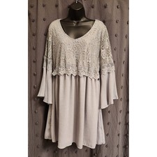 UNKNOWN Mini Dress Womens 2XL Orange Blue Boho Bohemian A-Line Floral Paisley