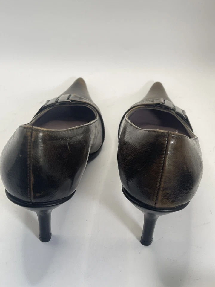 Kenneth Cole New York Marrón con Hebilla Punta Slip On Zapatos de salón Talla EE. UU. 6M Foto 4 de 4