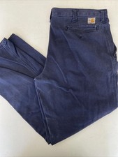 Carhartt FR 36x32 371-20 Relaxed Fit Navy Pants V Good A