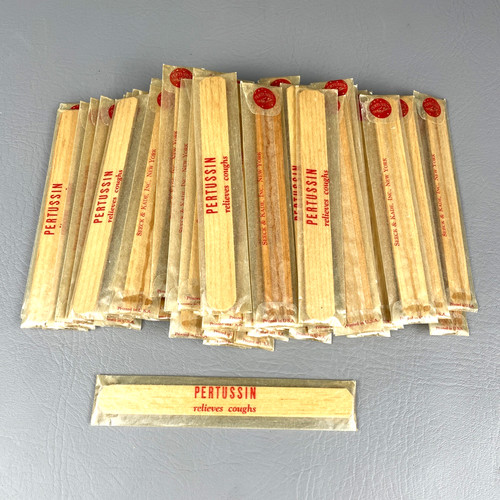 VTG Pertussin Advertising Tongue Depressor Lot of 75 1950s Apothecary Jar Filler