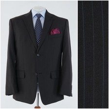 Mens Striped Brown Blazer 48R US Size CANDA Sport Coat Jacket