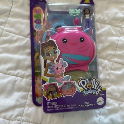 NEW Polly Pocket Pink Axolotl Pet Connects HTF By Mattel