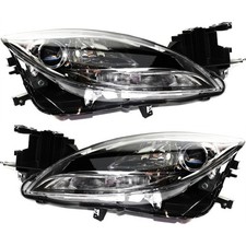 Headlight Assembly Set For 2011-13 Mazda 6 Left and Right Composite CAPA Halogen