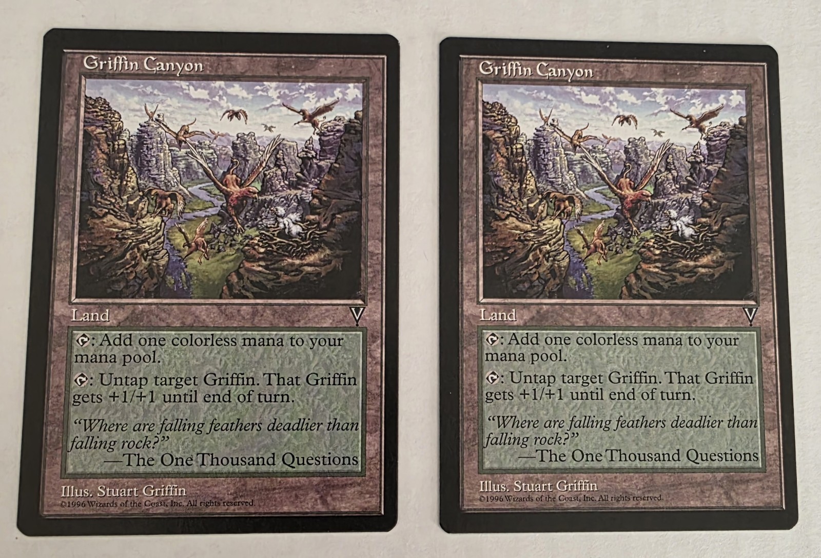 MTG Magic the Gathering Griffin Canyon Visions