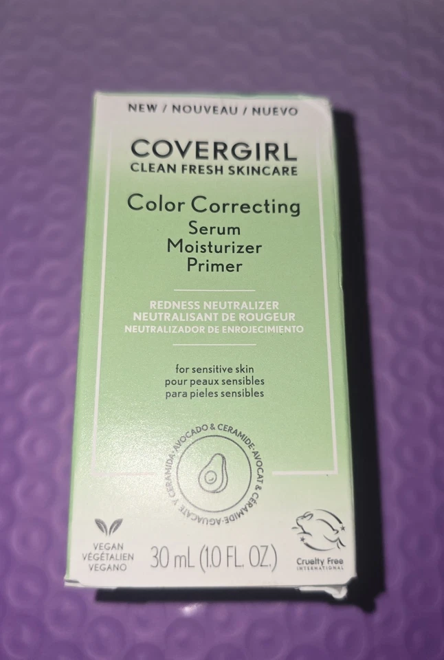 CoverGirl Clean Fresh Skincare Color Correcting Serum Moisturizer Primer NIB - Image 2 of 2